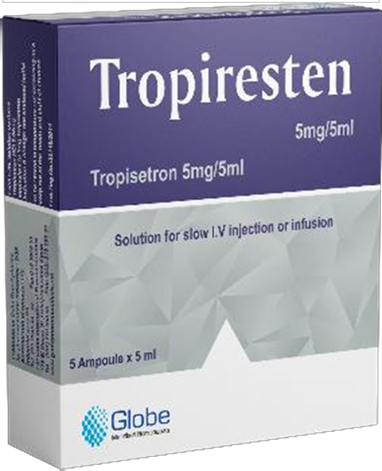 TROPIRESTEN 5mg/5ml Solution for slow I.V. injection or infusion